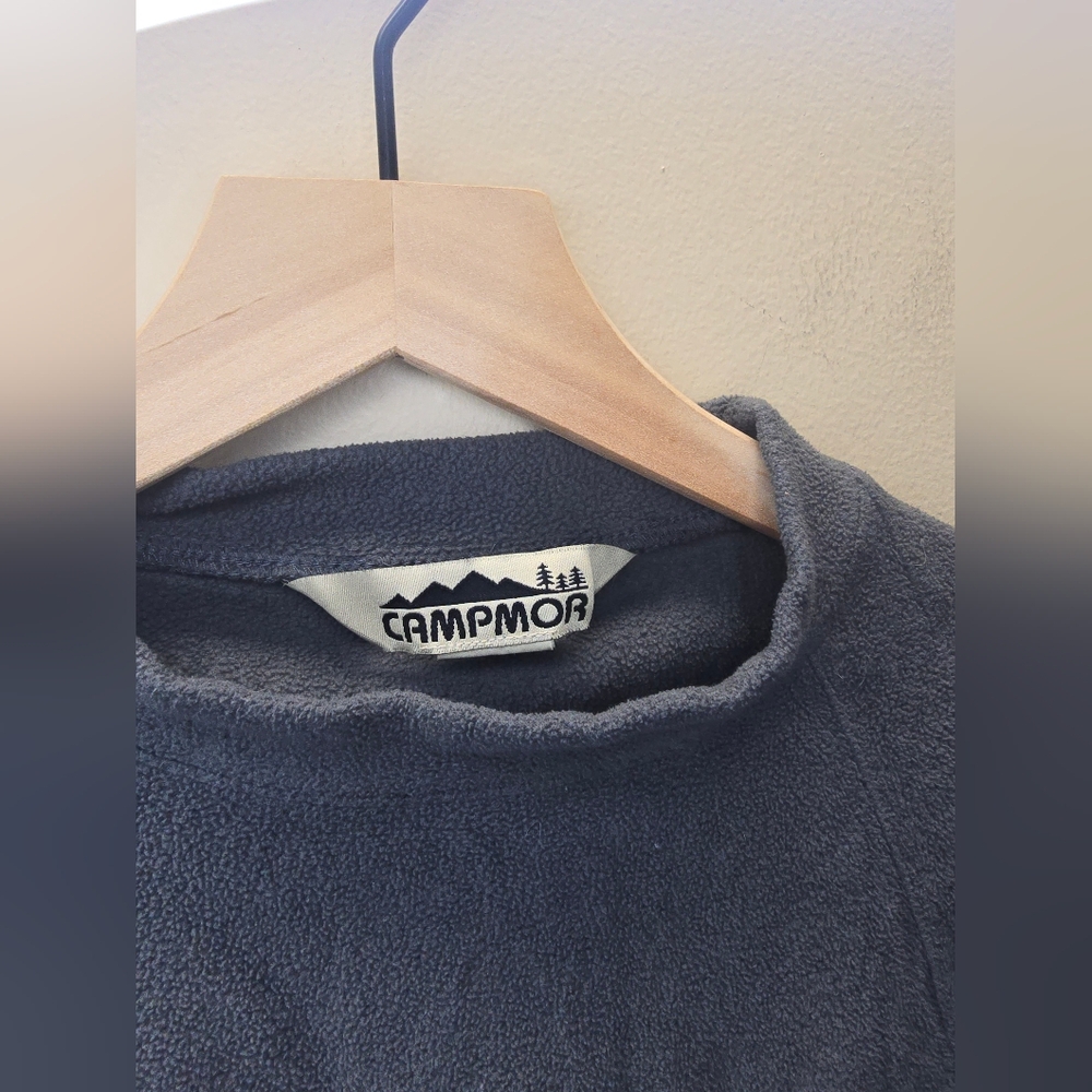 Vintage Campmor Boys Raglan Fleece Pullover Charcoal Grey - Size Medium - Picture 4 of 9